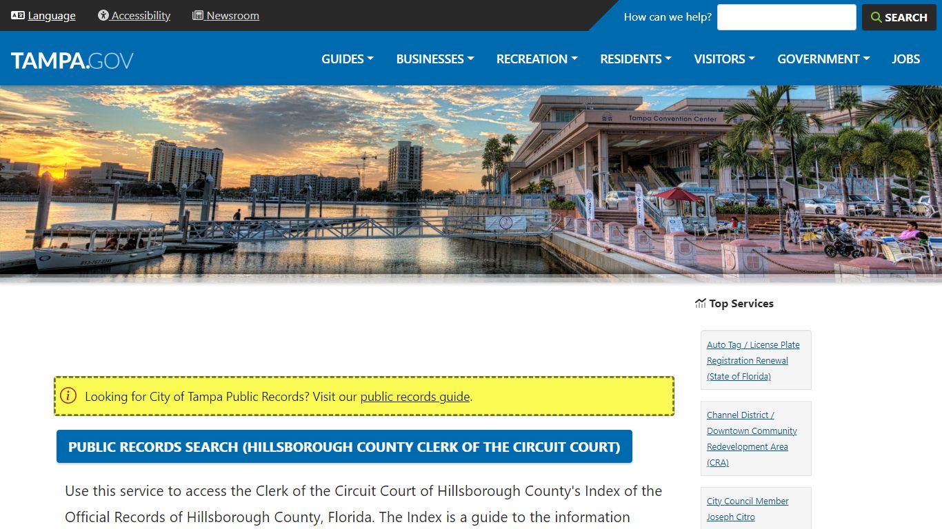 Public Records Search (Hillsborough County Clerk of the Circuit Court ...